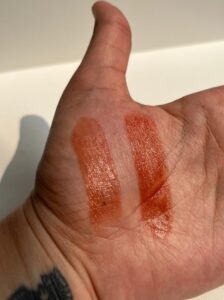 Sheer Color Balm Hekatar under sunlight hand swatch