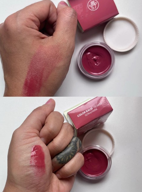 Son & Park Arti Spread Color Balm shade 04 Hearty hand swatches